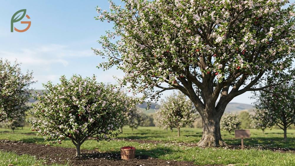 Types of cherry trees including sweet varieties like Black Tartarian and tart options like Montmorency for different garden needs.