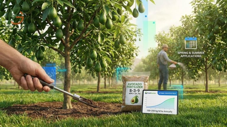 Best fertilizer for avocado trees using an 8-3-9 NPK ratio to boost growth and fruit yield.