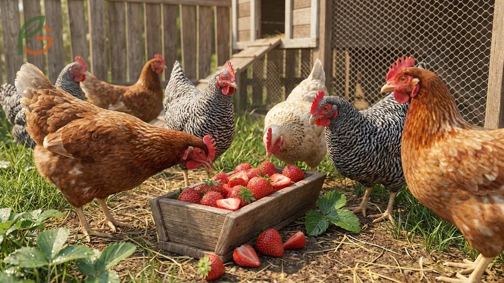 Can chickens eat strawberries to prevent dehydration and support immune health with low calorie treats.
