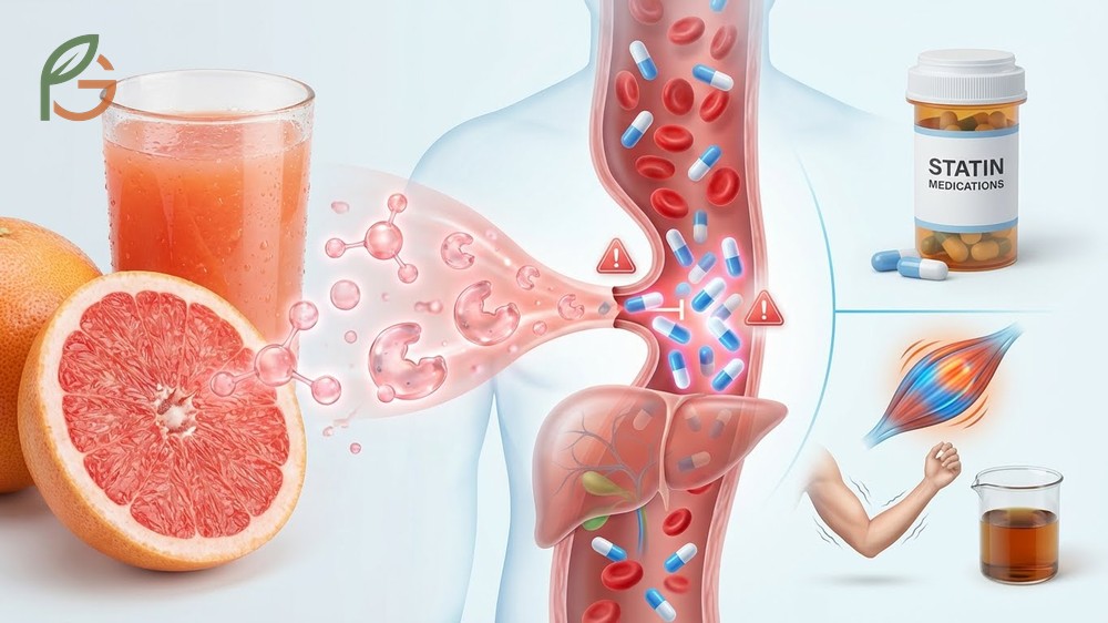 Grapefruit interaction side effects ranging from muscle pain and dizziness to irregular heartbeat and kidney damage.