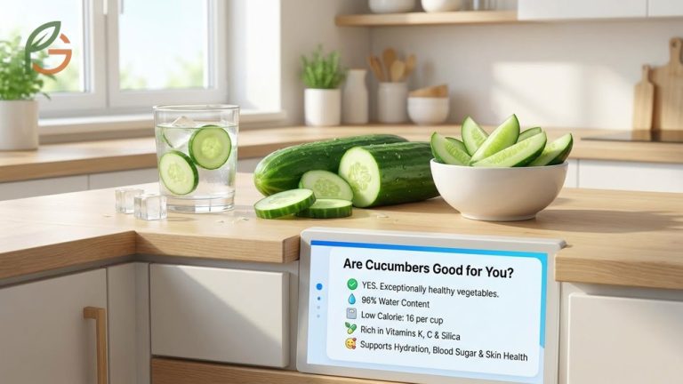 Are cucumbers good for you providing 96% water content and essential vitamins with only 16 calories per cup.
