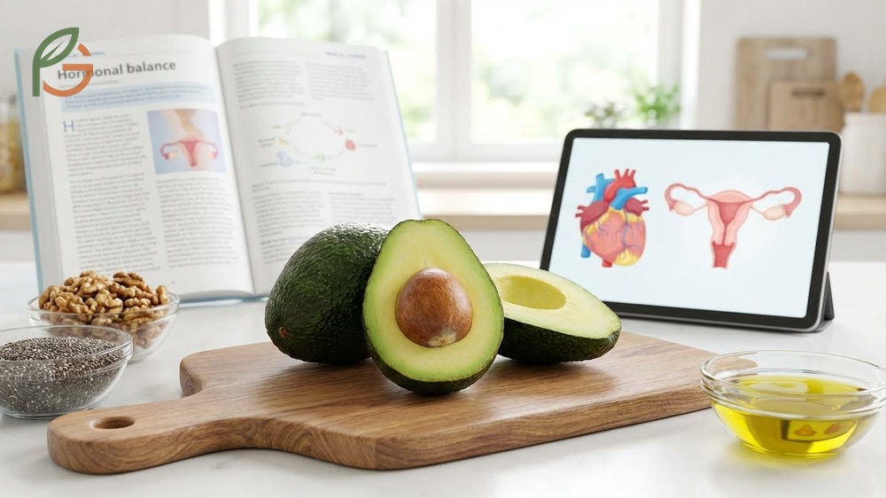 PCOS management aided by avocado low carb content and healthy fats improving insulin sensitivity significantly.