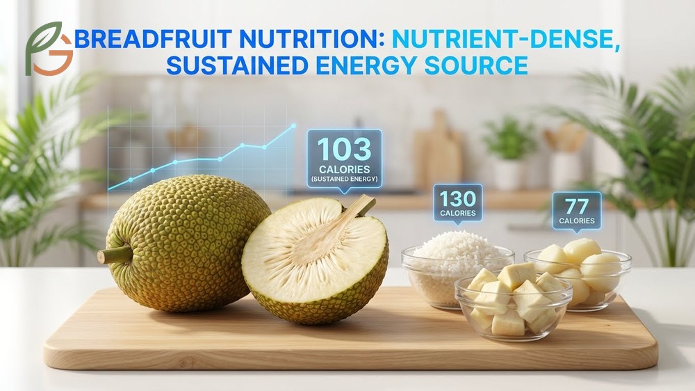 Breadfruit nutrition facts reveal a nutrient dense carbohydrate source with more protein than white rice or potatoes.
