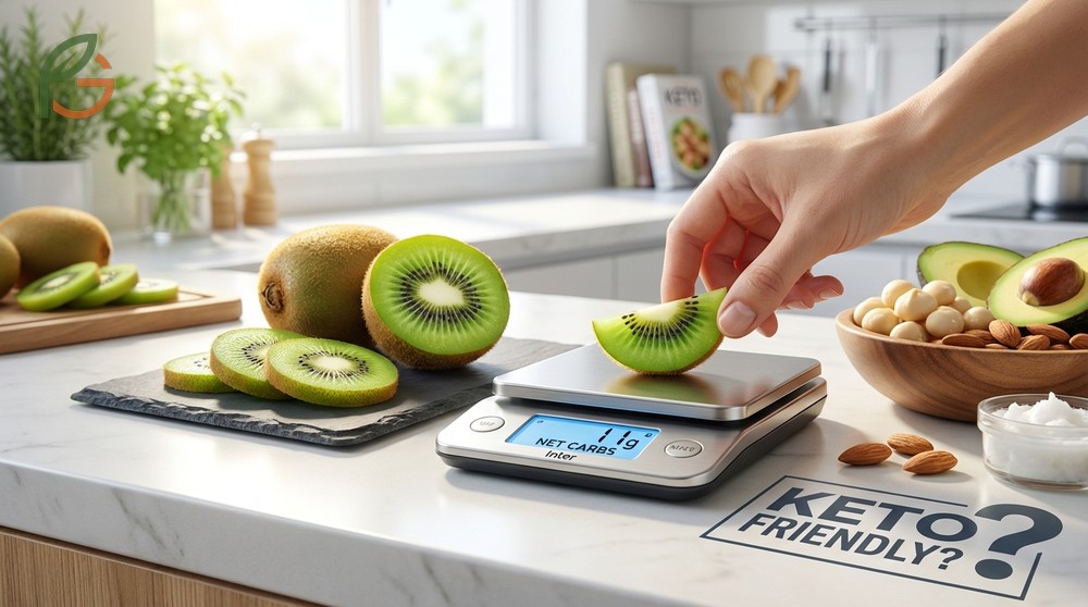 Is kiwi keto friendly analysis showing net carb counts and portion tips for low carb diet plans.
