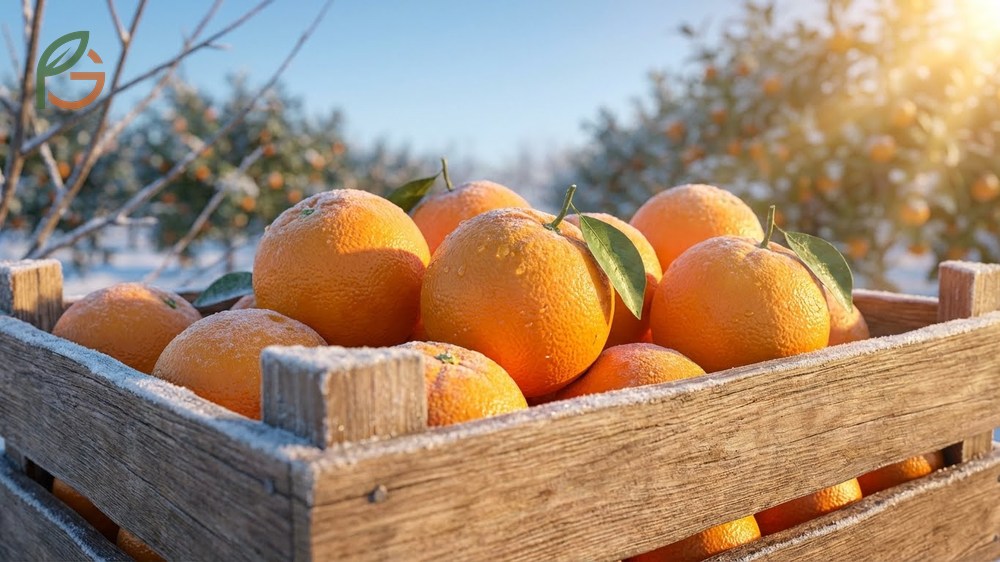 When are oranges in season quality indicators like heavy weight and firm skin ensuring optimal flavor and juice content.