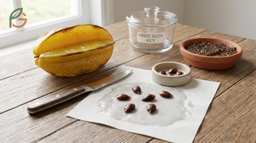 How to grow starfruit from seed by extracting fresh seeds from ripe fruit for 80 percent success rate.