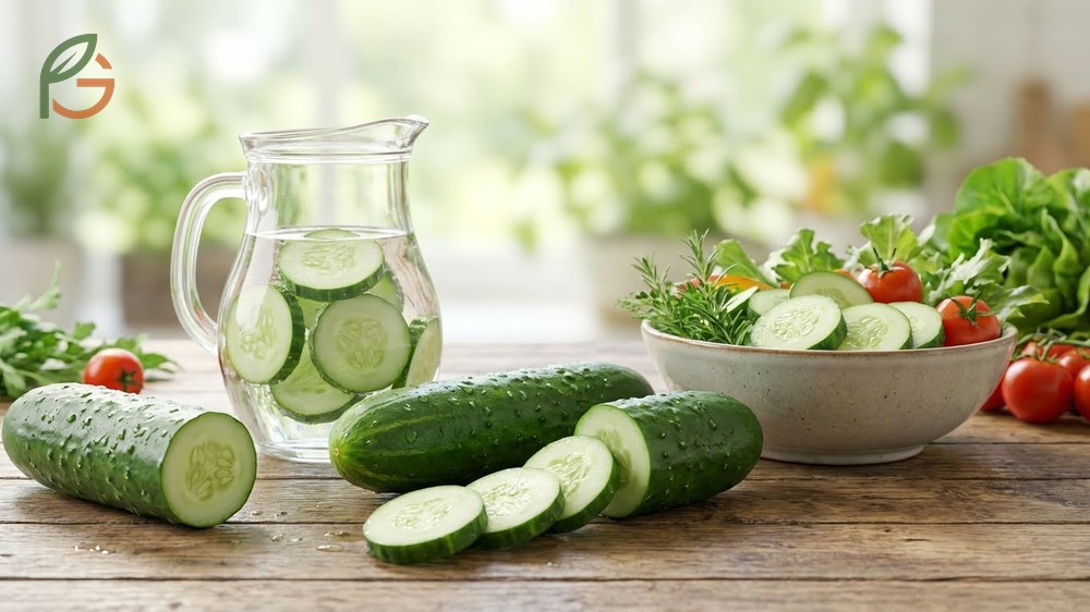 Are cucumbers good for you because of their exceptional 96% water content that supports daily hydration needs.