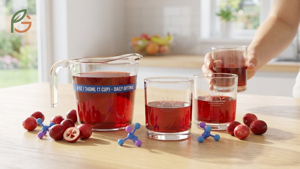 How much cranberry juice to drink daily is 8 ounces to achieve measurable health benefits and infection protection.