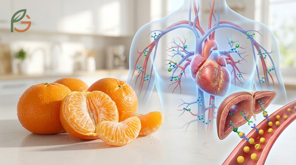 Heart and cardiovascular benefits from tangerine flavonoids help lower LDL cholesterol and improve circulation.