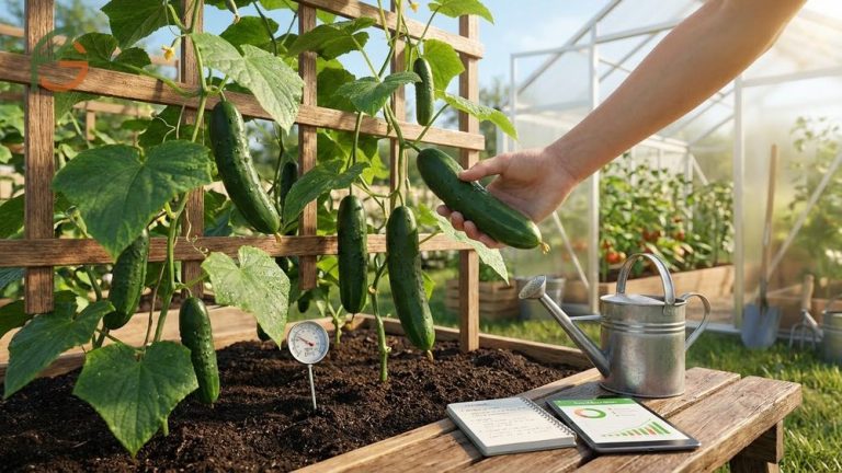 How to grow cucumbers successfully with warm soil and full sunlight for a productive harvest.