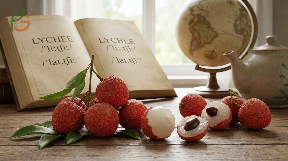 How to pronounce lychee correctly showing common phonetic variations between American and British English speakers.