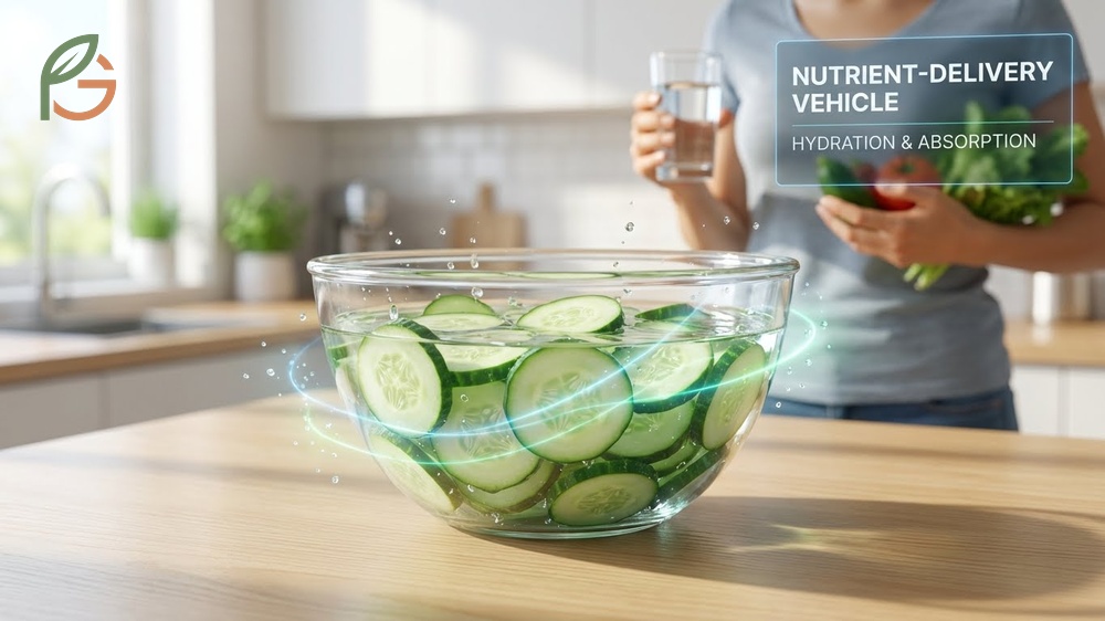 Nutritional value of cucumbers includes 10% daily value of Vitamin K per cup along with potassium and magnesium.