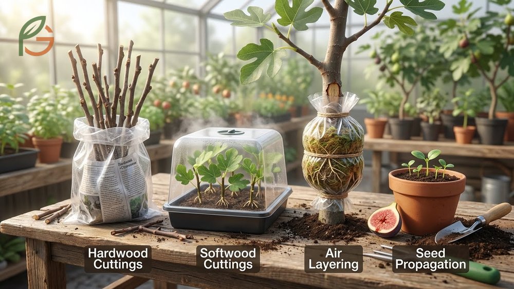 Best time to propagate figs using dormant wood collected between late October and February.