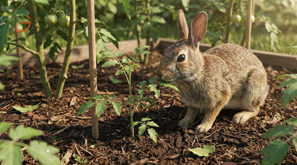Do rabbits eat tomato plants facts explaining why they prefer young tender seedlings over mature plants with alkaloids.