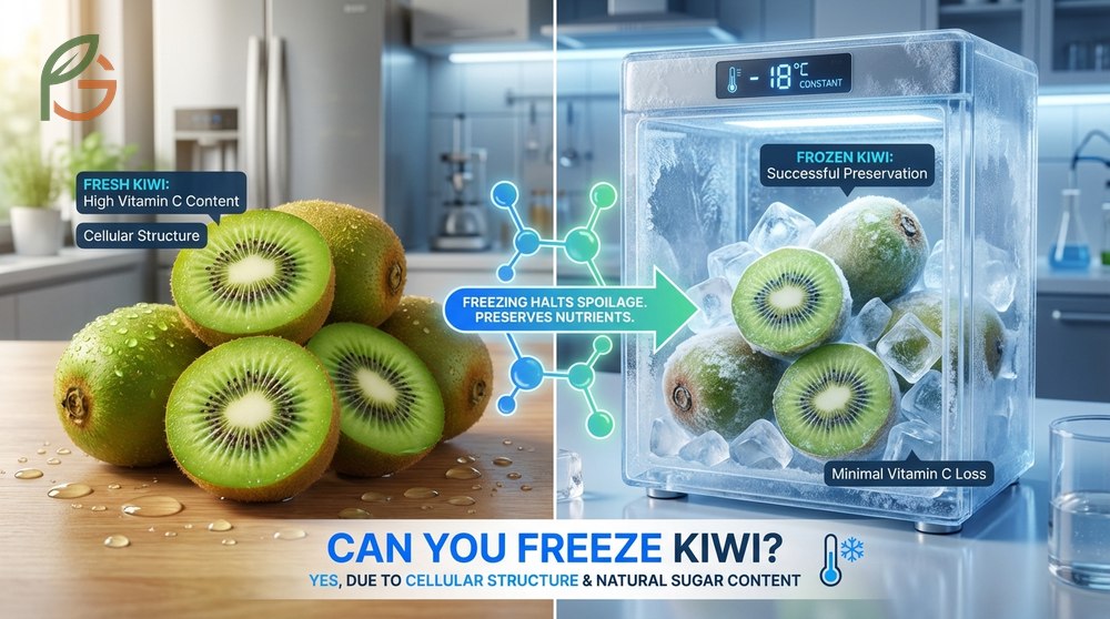 Can you freeze kiwi efficiently by understanding how low temperatures preserve cellular structure and vitamin C.