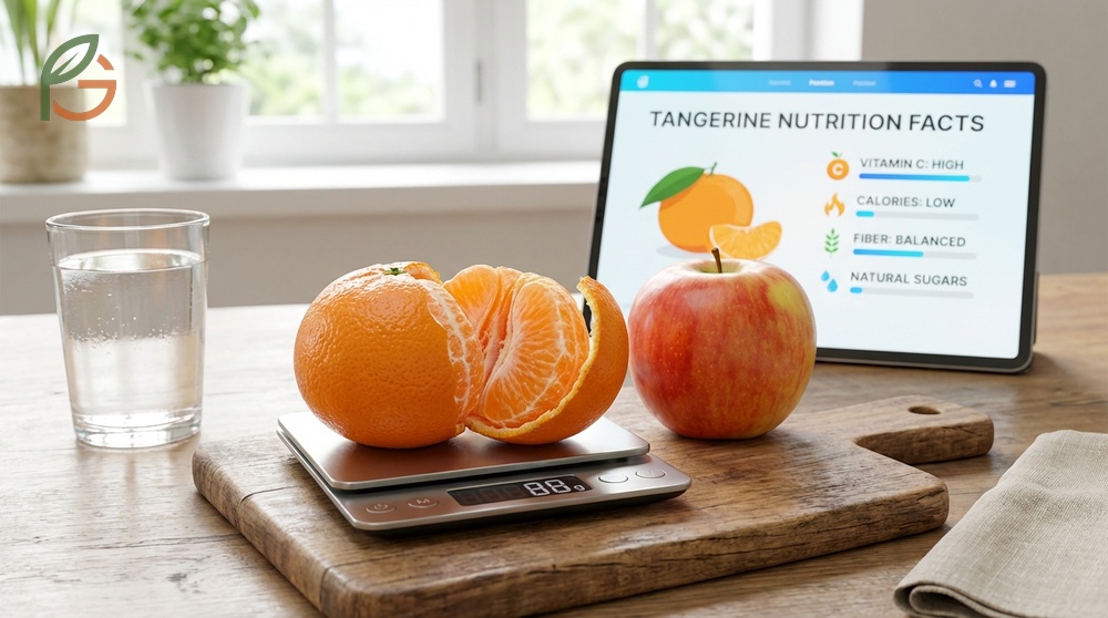Tangerine nutrition facts indicate a medium 88g fruit provides substantial vitamin C with minimal calories.