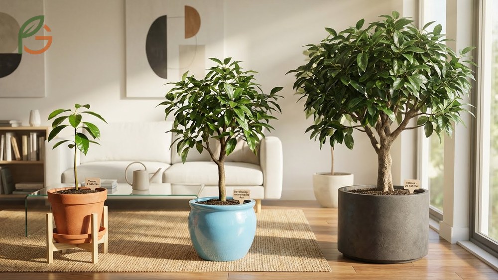 Growing an avocado tree indoors strategies using dwarf varieties like Wurtz and Lamb Hass for small spaces.