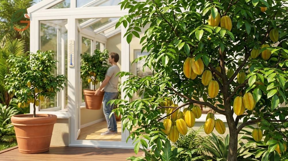 Growing starfruit tree in full sun locations ensuring 6 to 8 hours of light for optimal fruit production.