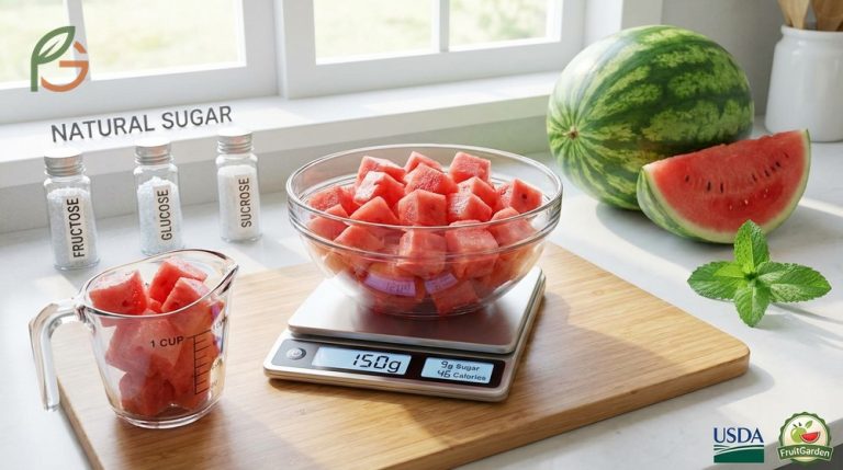 How much sugar in watermelon is explained in this complete nutrition guide focusing on natural fructose levels.