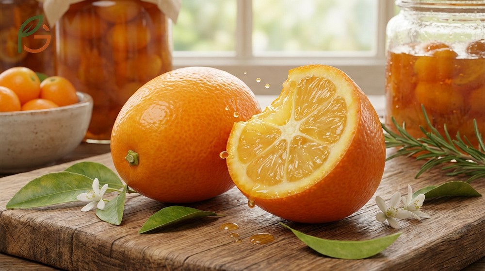 What does a kumquat taste like flavor breakdown detailing the sweet peel and tart flesh combination.