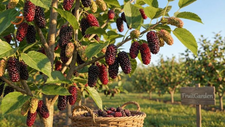 When do mulberry trees fruit guide covering harvest seasons from late spring through mid summer with peak yields in June and July.