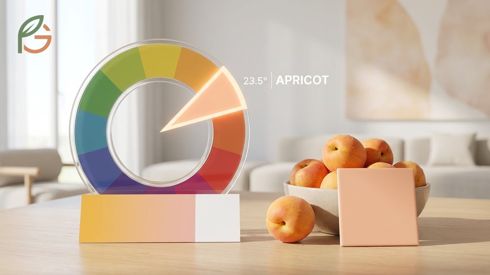 What color is apricot analyzed through digital design standards including hex code FBCEB1.
