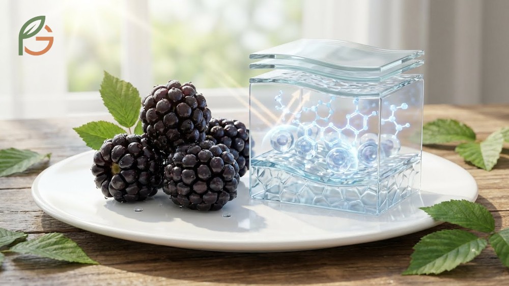 Blackberry benefits for skin utilize vitamin C for collagen synthesis and protection against UV damage.