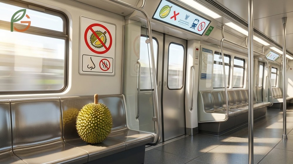 Durian odor regulations classifying the smell as a public nuisance in enclosed spaces while allowing open market sales.