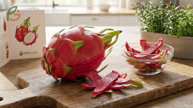 Dragon fruit skin edible properties showing high fiber content and antioxidant levels compared to the flesh.