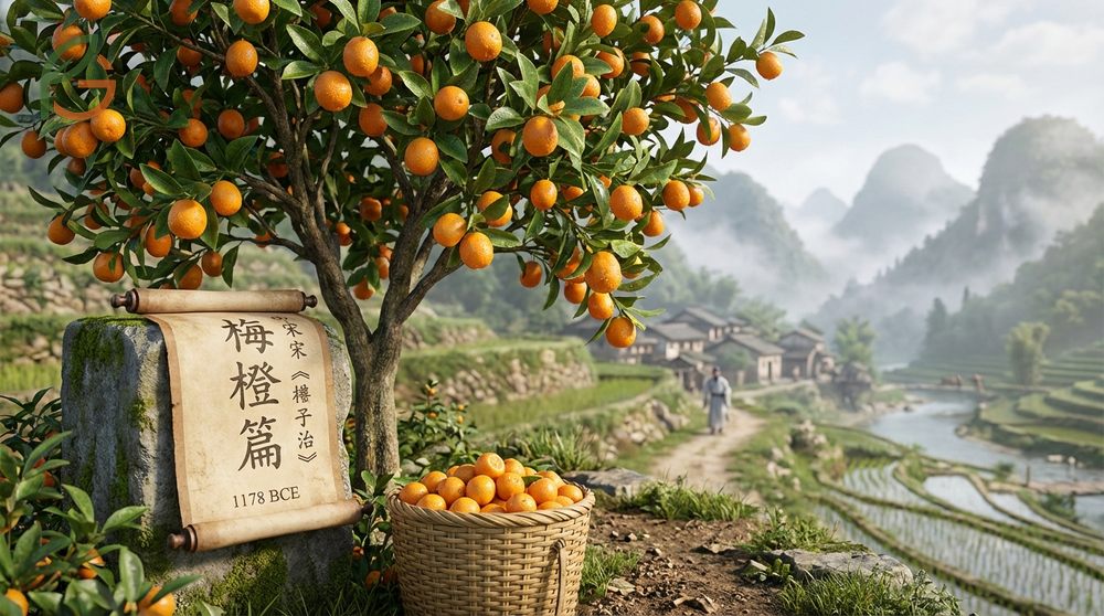 Kumquat origin and history tracing the fruit from ancient China to its introduction in Europe and the US.