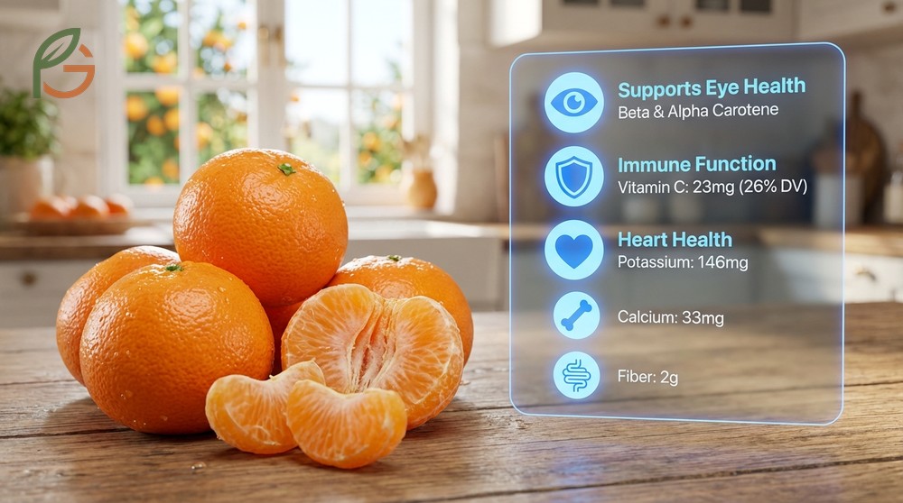Nutrition facts on tangerines show 146mg of potassium and 26 percent of daily vitamin C needs per fruit.
