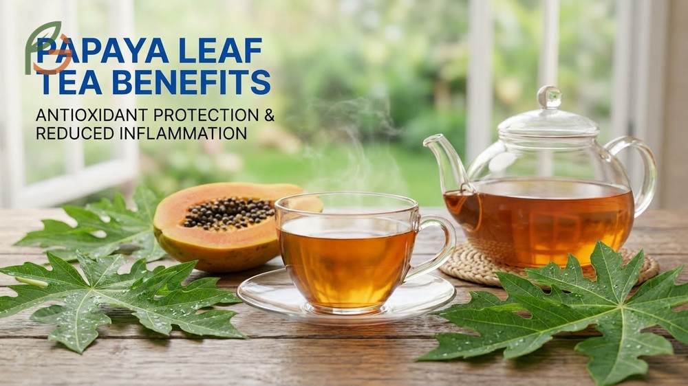 Papaya leaf tea benefits provide antioxidant protection and reduce inflammation when consumed 2-3 times daily.