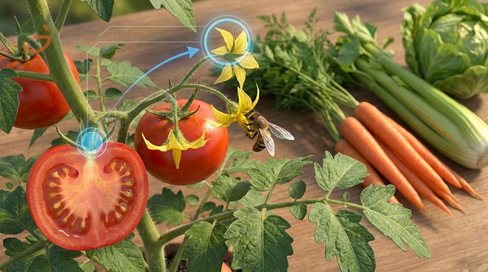 Why is a tomato a fruit is explained by its development from a fertilized flower ovary containing viable seeds.