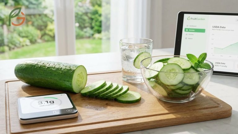 Are cucumbers keto friendly with only 3.1g net carbs per 100g serving suitable for low carb diets.