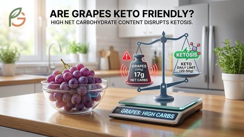 Are grapes keto friendly analysis showing high net carb content disrupts ketosis.
