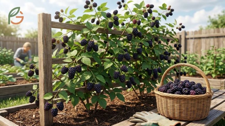 Thornless blackberry varieties produce high yields of delicious fruit without painful thorns for home gardeners.