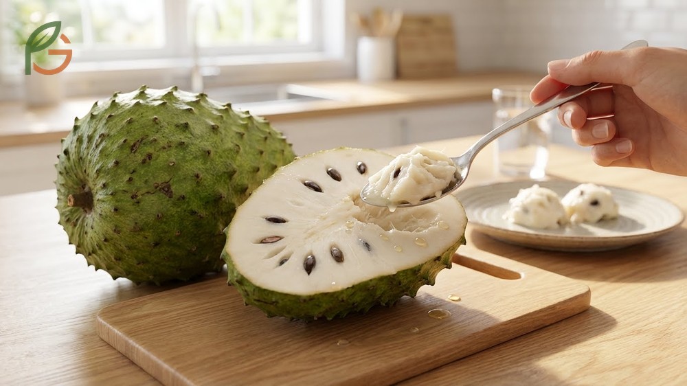 Fresh soursop consumption offers 13g of natural sugars per 100g eliminates the need for added sweeteners.