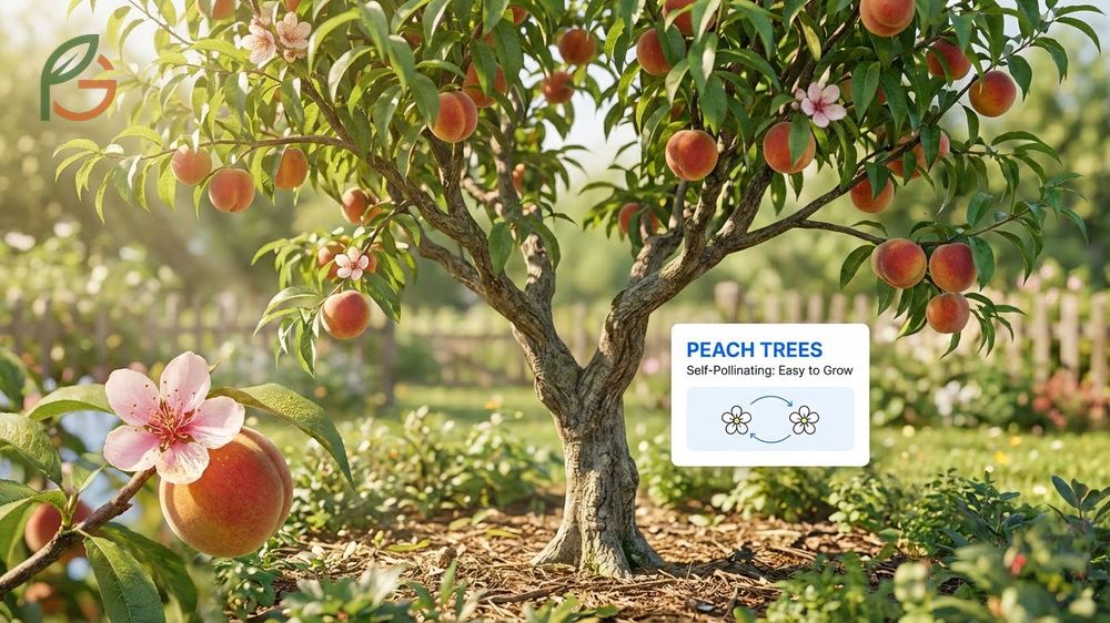 Are peach trees self pollinating confirming that most varieties do not need a partner to produce fruit.