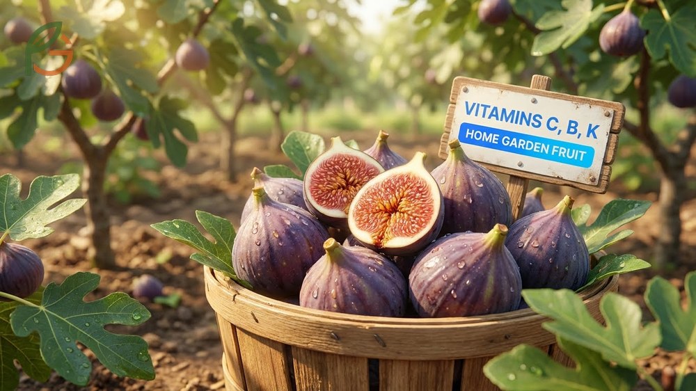 Vitamins in fresh figs including Vitamin B6 and copper to support metabolic functions and immune health.