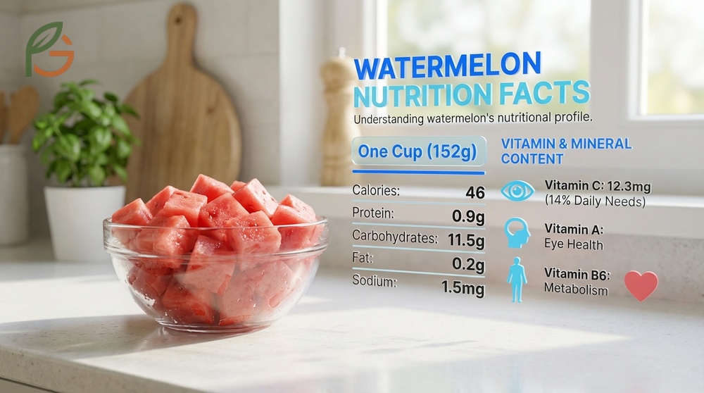 Watermelon nutrition facts highlight its rich content of vitamin C and A while remaining low in sodium and fat.
