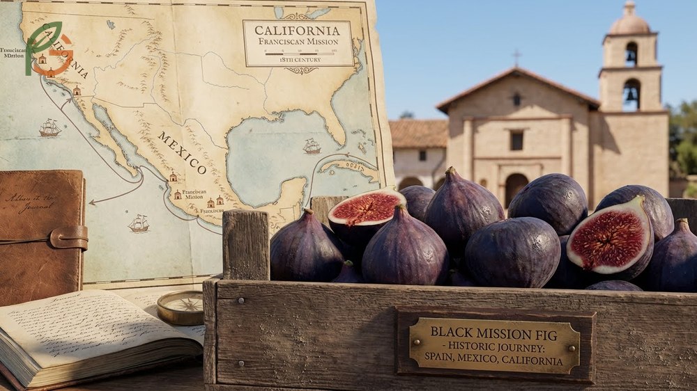 Black Mission fig physical characteristics showing deep purple skin and dark red flesh.
