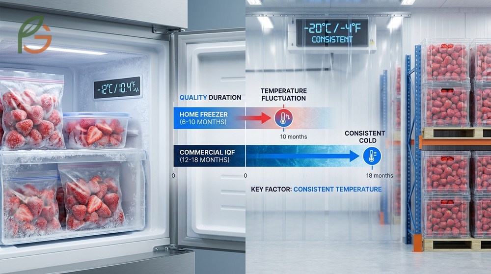 How long do frozen strawberries last in the freezer before losing flavor and developing ice crystals.
