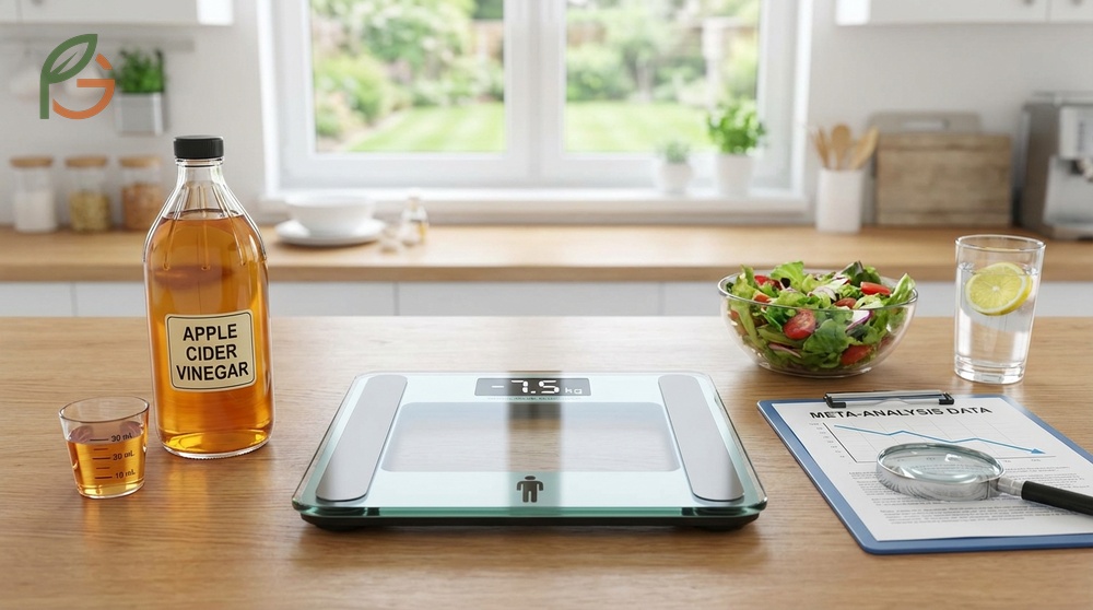 Weight loss effectiveness data proves 30 mL of ACV daily reduces body weight by 7.5 kg over 12 weeks.