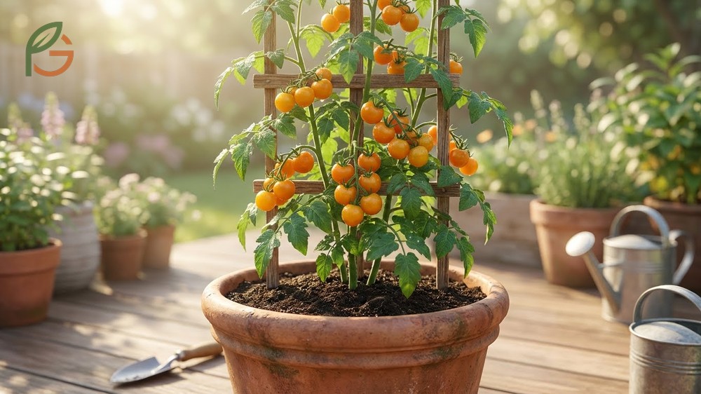 Growing sun gold in containers requires 18-inch pots and consistent watering for high yields in small spaces.