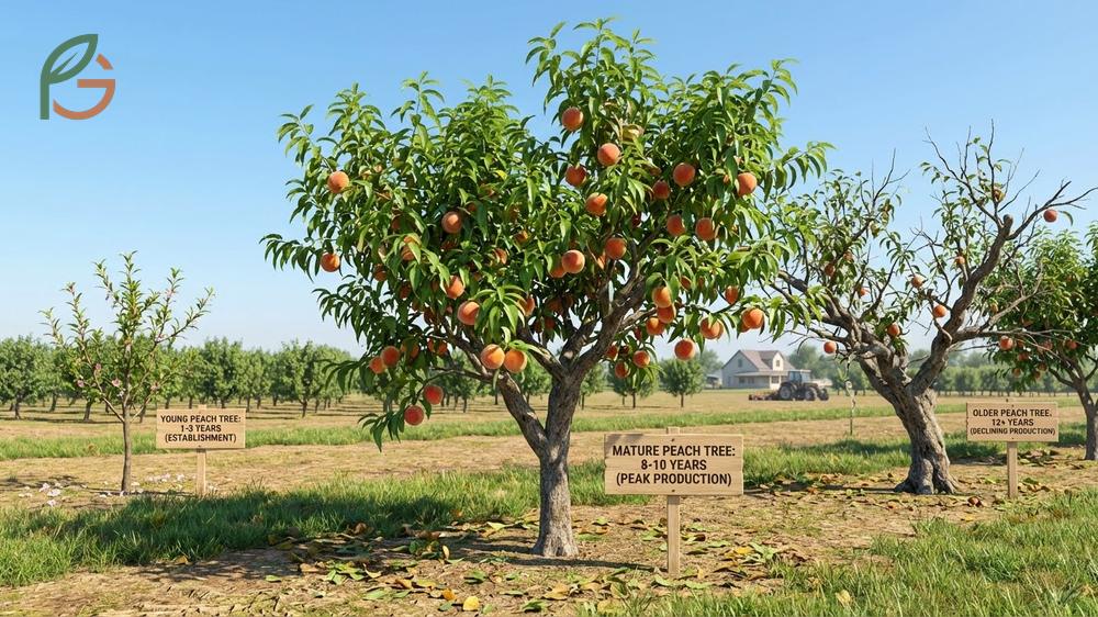 How long do peach trees live stating the average 10 to 15 year lifespan for productive home garden trees.