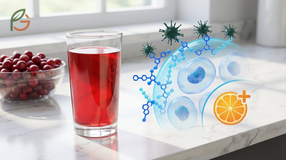 Nutritional benefits of cranberry juice extend to cardiovascular health and immune system enhancement via antioxidants.
