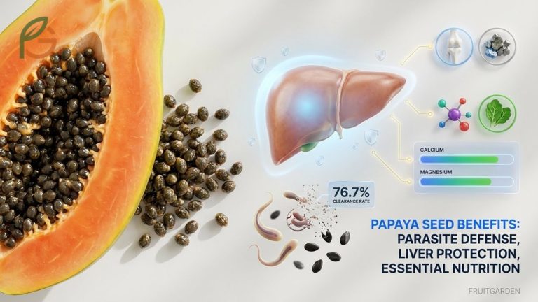Benefits of papaya seeds involve powerful antiparasitic properties and liver protection through reduced inflammation.