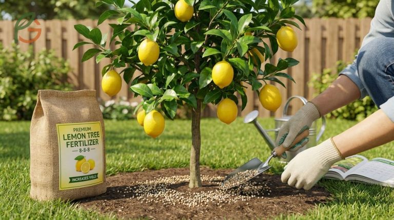 Fertilize a lemon tree with balanced NPK ratios like 6-6-6 or 8-8-8 to increase fruit yields by 40 percent.