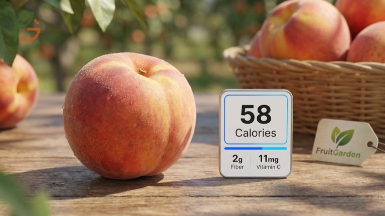 How many calories in a peach guide detailing 58 calories per medium fruit and 2g of fiber for a healthy snack.