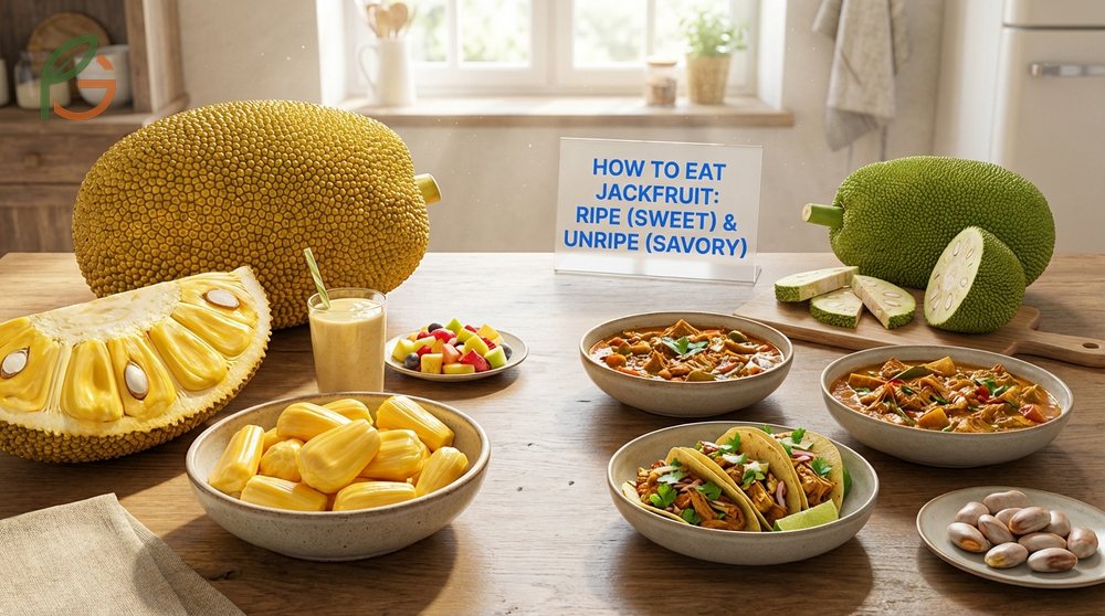 How to eat jackfruit starts with selecting a ripe fruit that yields slightly to pressure and emits a strong sweet fragrance.